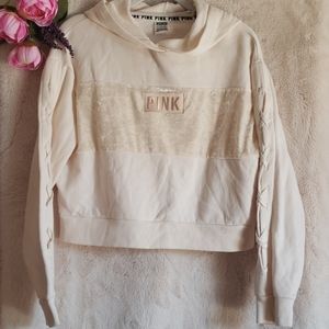 PINK VS Small Ivory SweaterHoodie